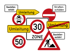 Verscheidene Verkehrszeichen Verscheidene Verkehrszeichen