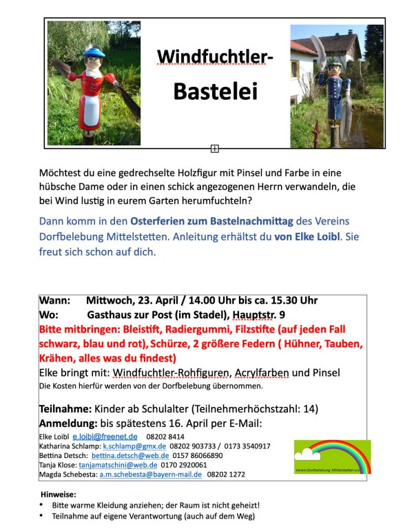 Basteln Windfuchtler