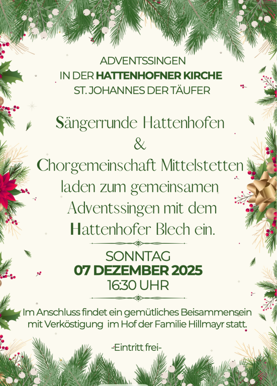 Einladung Adventssingen