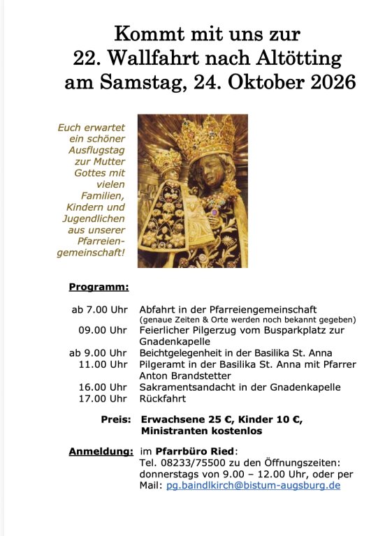 Wallfahrt 2026