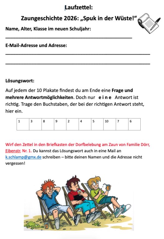 Laufzettel Laufzettel